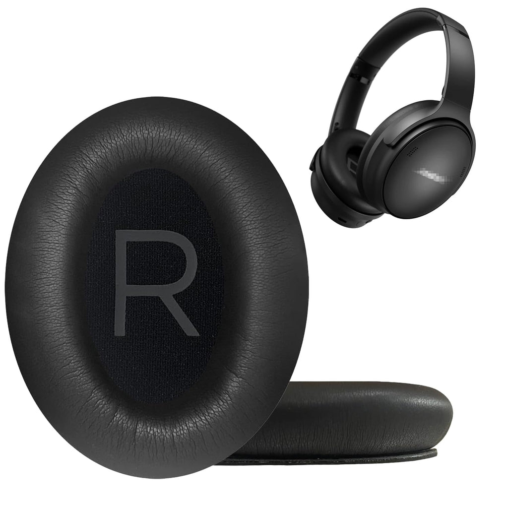 Earpads Cushions Replacement for Bose QC45(QuietComfort 45) Headphones Ear Pads,Soft Protein Leather,Noise Isolation Foam(Black)