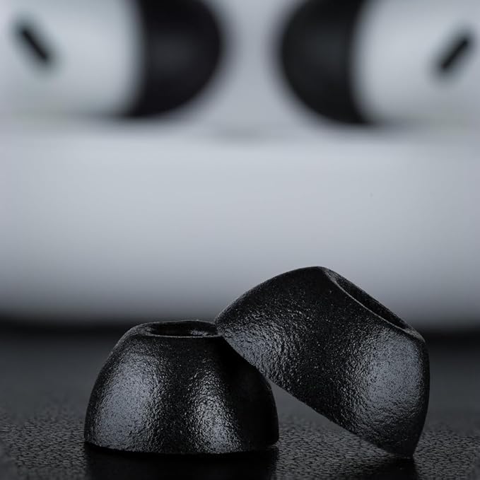 Comply TrueGrip MAX | Premium Memory Foam Replacement Earbud Tips for Apple AirPods Pro 1 & 2 | Long Lasting Comfort, Extreme Durability, Secure Fit, Superior Noise Isolation| Black (S/M/L) (3 Pairs)
