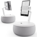 SAIJI Kindle Holder Pillow, Tablet Holder Compatible with 4.7-15.6” Kindle, Phone, Ipad, 360° Adjustable Tablet Stand for Bed with Flexible Dual Axis Arm & Microbead Cushion (Gray)