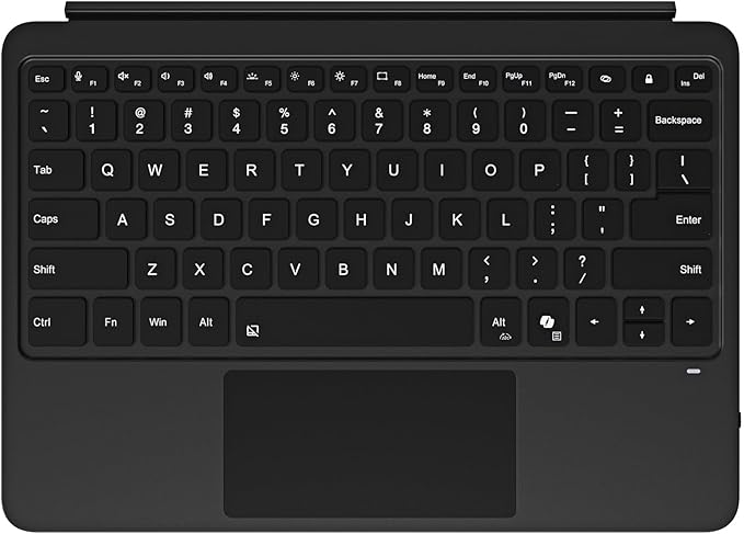 Magnetic Bluetooth Keyboard Cover for Surface Pro 12" 1st 12 inch Laptop Released in 2025 with Backlit (Black)