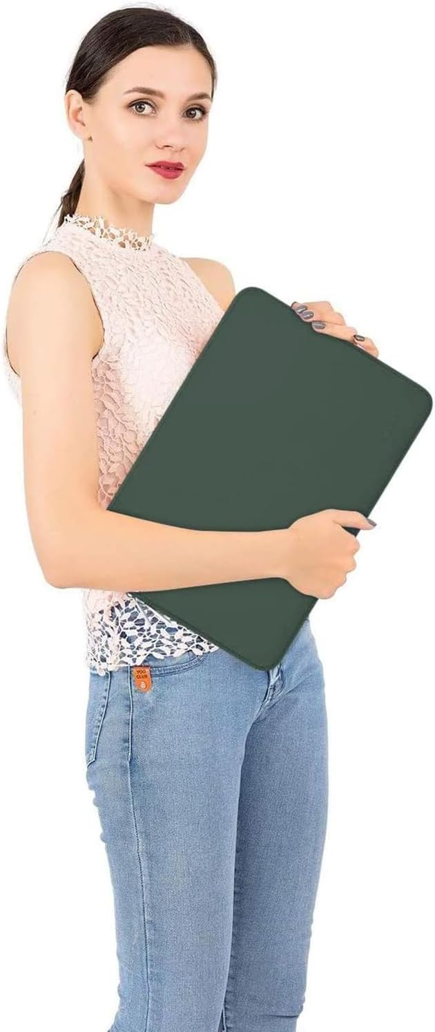 MOSISO Laptop Case 15 inch, 15 inch Laptop Sleeve Bag Compatible with MacBook Air 15 M4 A3241 M3 A3114 M2 A2941 2025 2024 2023, Dell XPS 15, Neoprene Computer Sleeve Bag with Small Case,Midnight Green