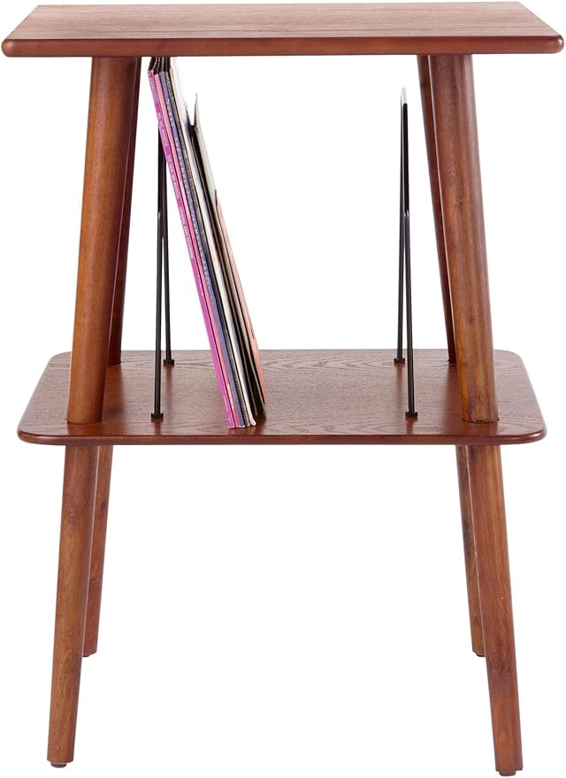 Crosley Manchester Record Player Stand, Media Console with Vinyl Storage, Modern Home Organizer, Paprika