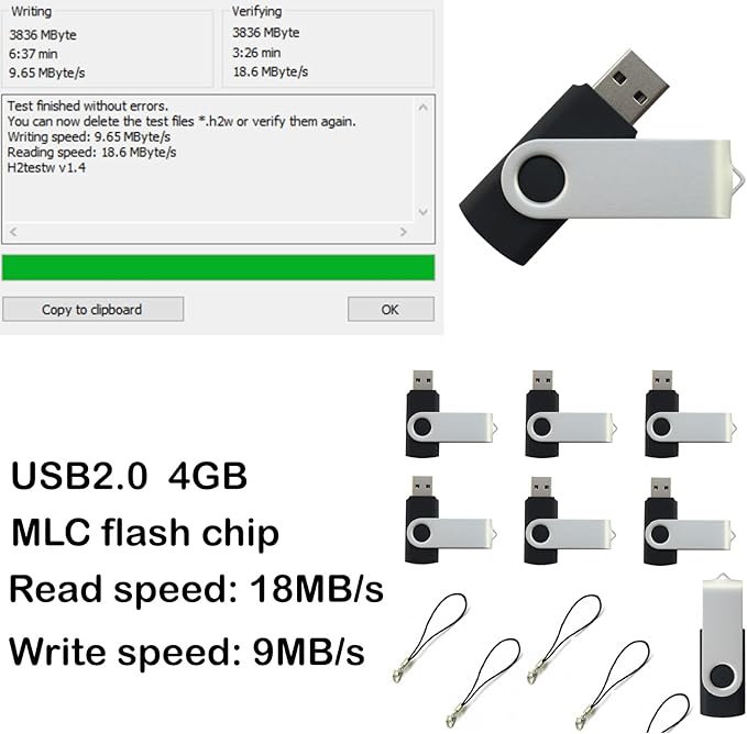 lcwamy 4GB Flash Drives 100 Pack USB Drives Bulk USB Flash Drive 100 Pack Flash Drive Bulk Thumb Drive Pendrive CupShadow (Black, No Logo)