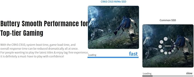 KLEVV CRAS C910 4TB M.2 2280 NVMe PCIe Gen4x4 Laptop & Desktop Internal SSD Heatsink Included, up to 5200MB/s (K04TBM2SP0-C91)