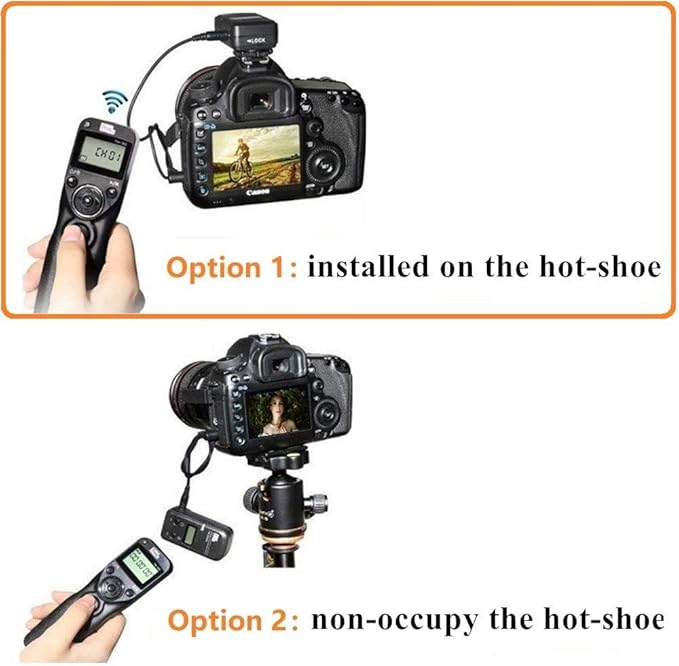 Pixel Remote Timer TW283-E3 LCD Multi-Function Shutter Remote Release Timer Controller Adapter Compatible with Canon EOS DSLR Pentax Contax Cameras