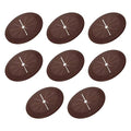 PATIKIL Desk Grommet 2-1/16", 8 Pcs Round Cable Grommet Cord Hole Cover with Adhesive Tape Flexible Table Wire Organizer for Office Home Table Countertop, Deep Brown