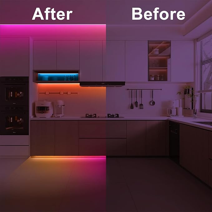 32.8ft Bluetooth RGB+IC COB Led Strip Light with App, Chasing COB Light Strip, Segmented Control, Music Sync, Color Changing Led Lights for Home Decor, Gaming, Cabinet, Desk