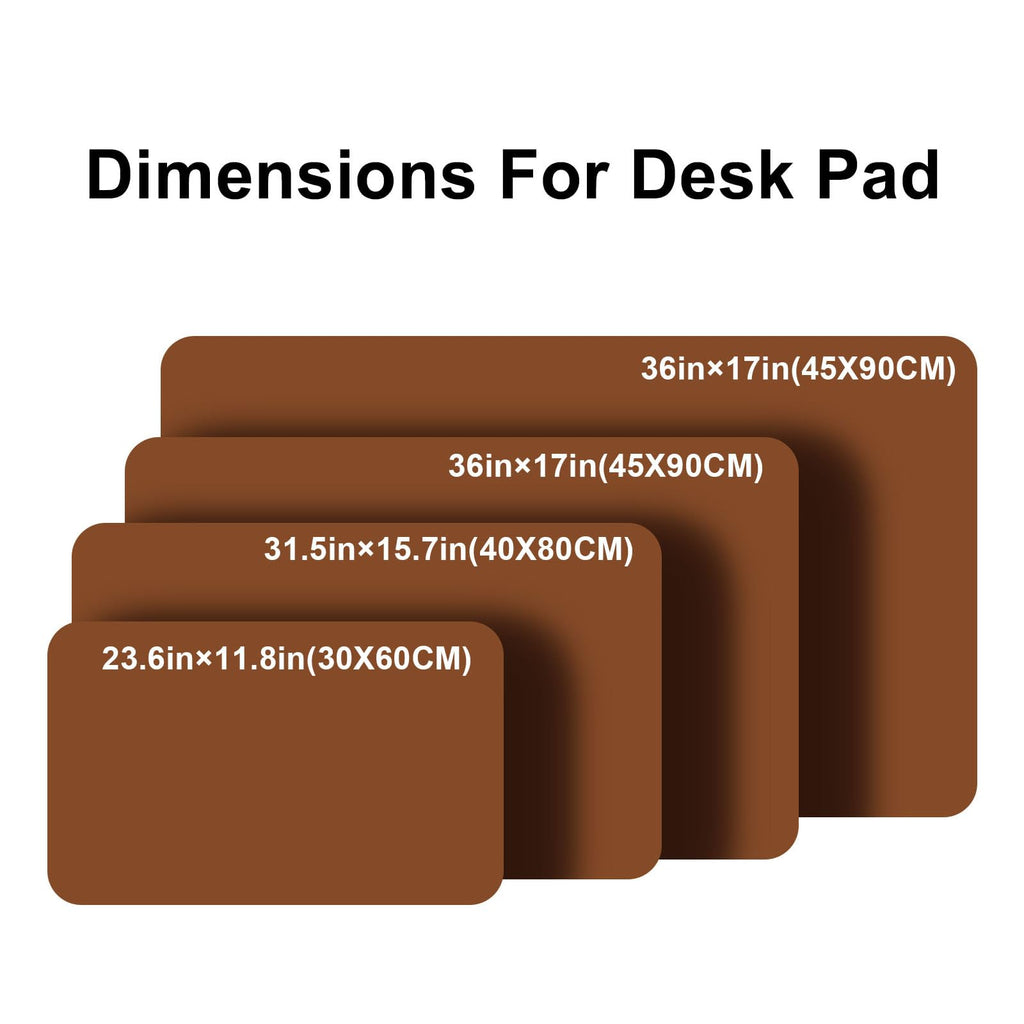 PU Leather Desk Pad Protector Gaming Mouse Pad Non Slip Desk Mat for Keyboard and Mouse Waterproof Desk Writing Pad for Office and Home Desk Accessories(Brown, 31.5 * 15.7)
