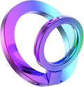 GVIEWIN Magnetic Phone Ring Holder, Compatible with MagSafe Phone Grip with Adjustable Stand, Magnet Phone Ring Kickstand for iPhone 16 Pro Max/Plus/15/14/13/12 Series/Other Phones (Colorful)