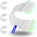 Rapink Patch Cables Cat6 0.5ft (48 Pack), Ethernet Patch Cable 10G, Cat 6 Patch Cable for Patch Panel to Switch, Flexiable Cat 6 Ethernet Cable with Gold Plated White