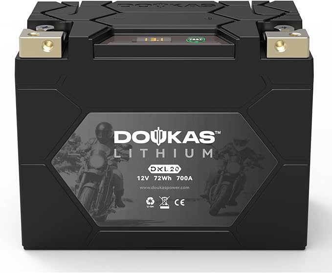 DKL20 700A LiFePO4 Motorcycle Lithium Battery, 12V 6Ah Powersports Battery, Compatible Jet Ski, Quad, Lawn Mower, Scooter, Generator Battery, Snowmobile