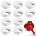 Desk Grommet 2 Inch (50 mm) 10 Pieces, Desk Hole Cover for Cables White, ABS Plastic Grommet Hole Cover with Hole Saw for Wires Cables Through The Countertop by XIOGZAXI