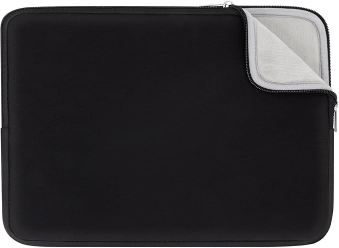 RAINYEAR 13 Inch Laptop Sleeve Compatible with 13.3" MacBook Air/Pro M1 M2 M3 M4 A3240 A3113 A2681 A2337 A1932 A2179 A2338 A1706 A1708 Carrying Bag Protective Cover Soft Case (Black, Upgraded Version)