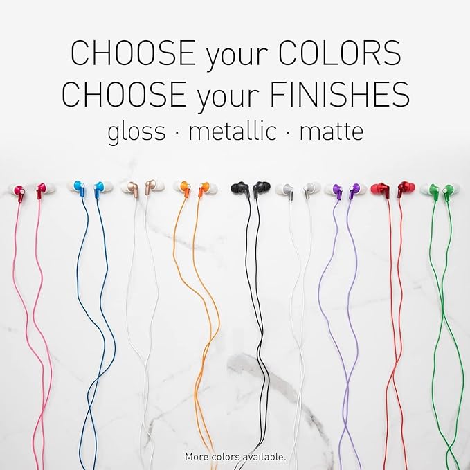Panasonic ErgoFit Wired Earbuds, 3.5mm Jack In-Ear Headphones Wired with Dynamic Crystal-Clear Sound and Ultra Soft Ergonomic Custom-Fit Earpieces (S/M/L), for Phones and Laptops - RP-HJE120-R (Red)