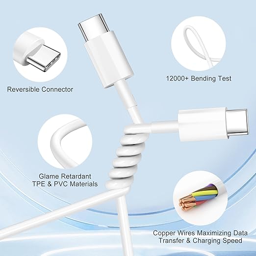Dual Port A/C Charger for iPhone 16 15,Double A/C iPhone 16 15 Charger Fast Charging Block,2Pack Quick USB C Chargers Fasr Charging 6FT Type C Cable foriPhone 16/16 Pro Max/16e/15 Plus/15 Pro,iPad Pro