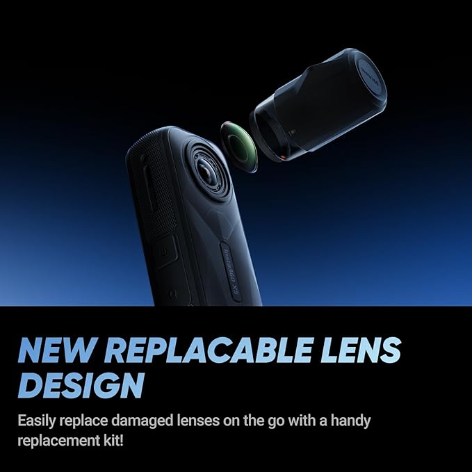 Insta360 X5 Virtual Tour Bundle - Waterproof 8K 360° Action Camera, Leading Low Light, Invisible Selfie Stick Effect, Rugged and Replaceable Lens, 3-Hour Battery, Built-in Wind Guard, Stabilization