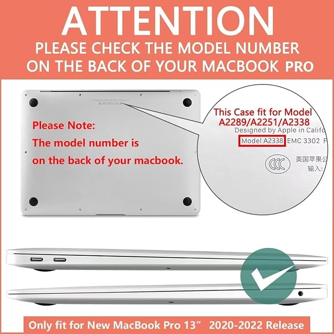 CISSOOK Compatible with MacBook Pro 13 inch Case 2025-2016 Release M2 M1 A2338 A2251 A2289 A2159 A1989 A1706, Plastic Flowers Hard Shell&Keyboard Cover for MacBook Pro13 Case, Little Flower