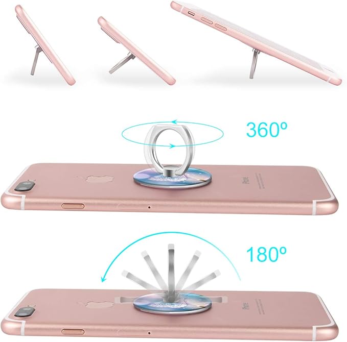 Bonoma Phone Ring Holder, 3 Pack Beach Flowers Butterfly Universal Finger Ring Stand Grip Kickstand Compatible with Smartphones and Tablets