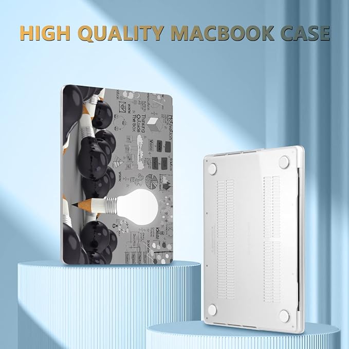 CISSOOK Creative Bulb Hard Shell Case for MacBook Pro 14 inch 2024 2023 2022 2021 Release Model M4 Chip A3112 A3185 A3401 / A2992 A2918 M3/ A2779 M2 / A2442 M1 with Touch ID 2021-2024