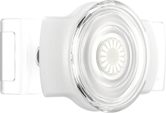 PopSockets Phone Grip Slide for Phones and Cases, Sliding Phone Grip with Expanding Kickstand - Clear on White
