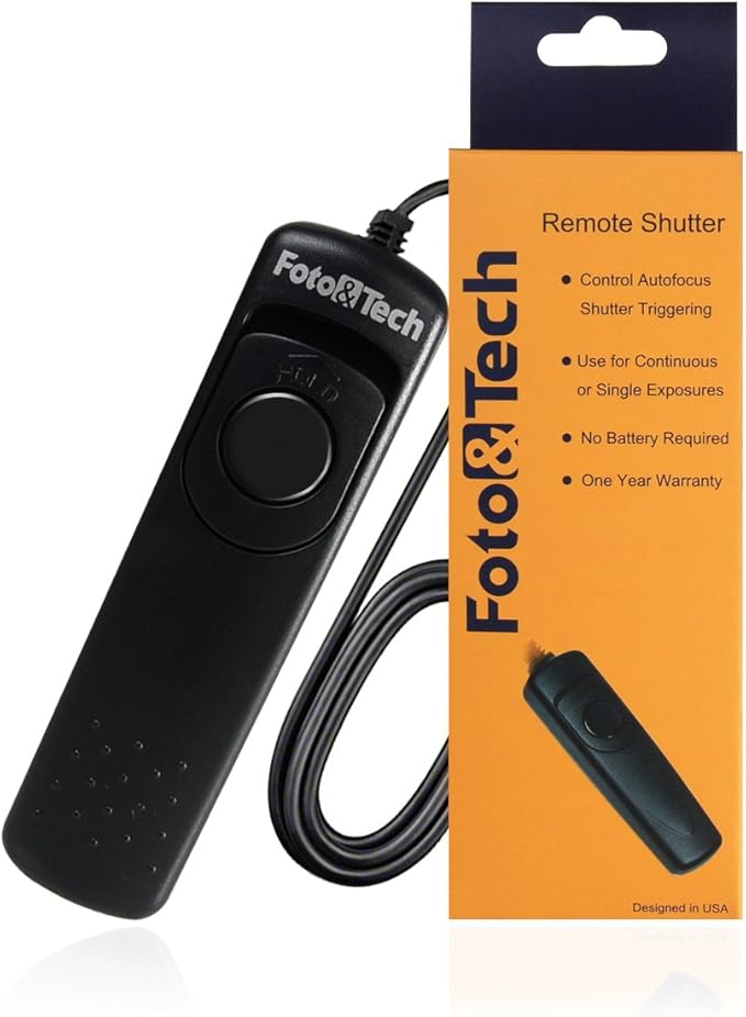 Foto&Tech Wired Remote Shutter Release Control Compatible with Nikon MC-DC2 for Nikon D90