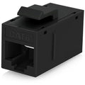 Everest 6-Pack Cat6 RJ45 Keystone Coupler - Black, Female to Female, Cat6, Cat5e Compatible, Ethernet Cable Extender