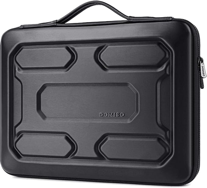 DOMISO 17 inch Laptop Sleeve with Handle Shockproof Computer Bag Waterproof EVA Protective Carrying Case for 17.3" MSI GS73VR Stealth Pro/HP Envy 17/LG Gram 17"/ROG Strix GL702VS, Black