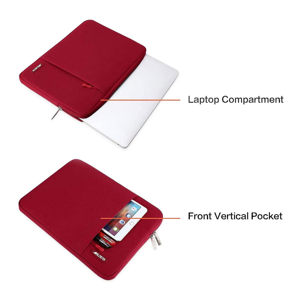 MOSISO Laptop Case 13 inch, Laptop Sleeve Compatible with MacBook Neo/Air/Pro 13 inch with A18/M5/M4/M3/M2/M1 Chip 2026-2016, Polyester Vertical Computer Sleeve Bag with Pocket, Red
