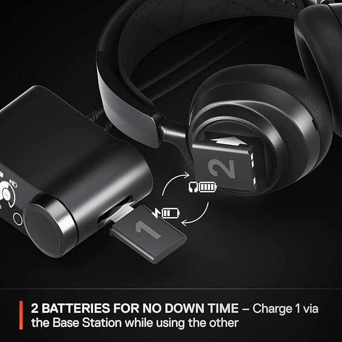 SteelSeries Arctis Nova Pro Wireless Xbox Multi-System Gaming Headset - Premium Hi-Fi Drivers - Active Noise Cancellation Infinity Power System - Stealth Mic - Xbox, PC, PS5, PS4, Switch, Mobile