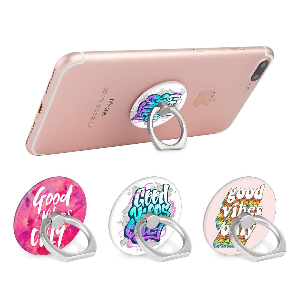 Bonoma Phone Ring Holder, 3 Pack Good Vibes Only