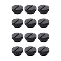 dracaena.io 12 pack G1/4" thread, Thin water Stop Plug Fitting with Coin Slot for Computer water cooling System, durable brass/copper material, Black