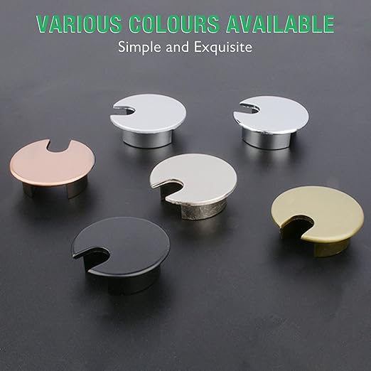 1 Pcs Desk Grommet 1-3/8" / 35 mm, Desk Cord Hole Cover, Cable Grommet Metal Zinc Alloy Materilal, Desk Hole Grommet for Home & Office Pc, Detachable Cable Cord Organizer-Brushed Silver