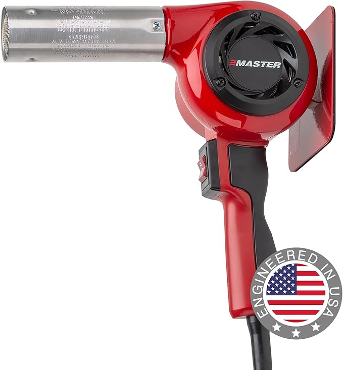 Master Appliance HG-801D Industrial Heat Gun, Quick Change Plug-In Heating Element, 1400° F, 120V, 2220W, 18.5 Amps, Assembled In USA