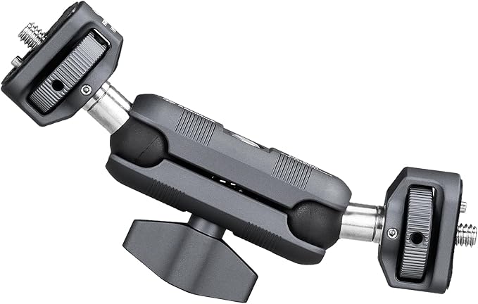FANAUE Mini Articulating Arm Mount Camera Accessories Compatible with 1/4"-20 to 1/4"-20 Connectors (with Locating Pins) Aluminum-Built Arm Offers Flexibility Connectors
