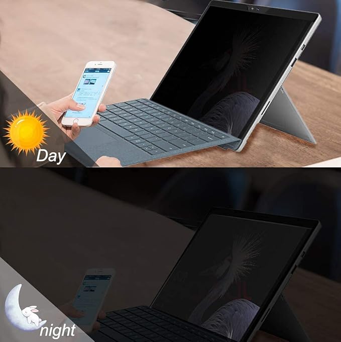 FILMEXT for Microsoft Surface GO 2th Generations Fully Removable Privacy Screen Protector Filter, Anti-Spy Filter, Anti-Glare Feature Makes (for Surface GO 2th Generations Privacy Screen Protector)