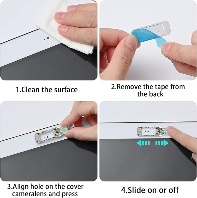 Webcam Cover, 3 Pieces, Laptop Camera Cover, Privacy Shielding Capacity is Twice as Big as The Traditional, Suitable for Computer Mobile Phones, laptops, Tablets and so on (More Meat)