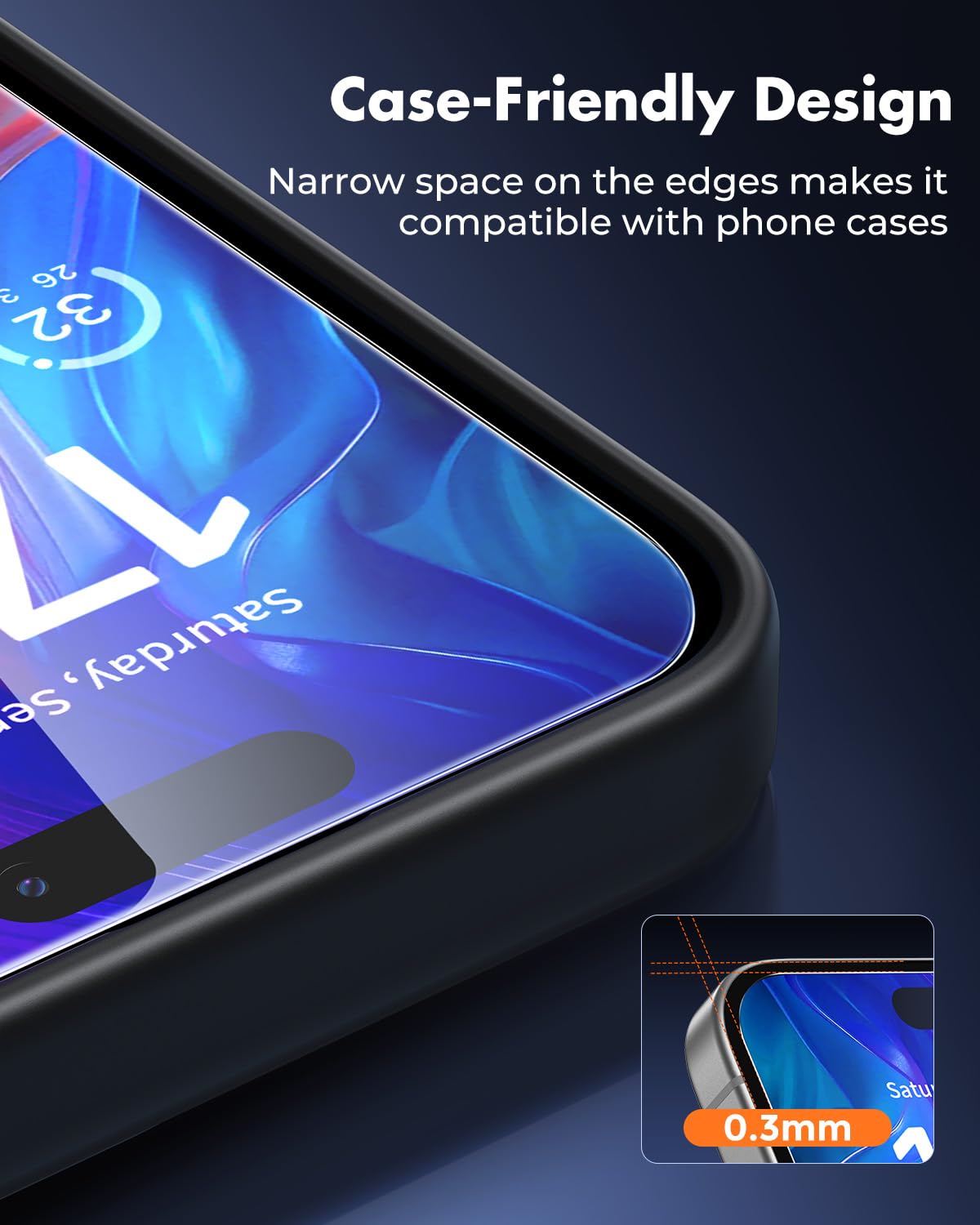 UNBREAKcable 2-Pack Screen Protector for iPhone 16 Pro, Double Shatterproof Tempered Glass [Easy Installation Frame] [9H Hardness] [99.99% HD Clear] [Case Friendly] for Apple iPhone 16 Pro 6.3 inch