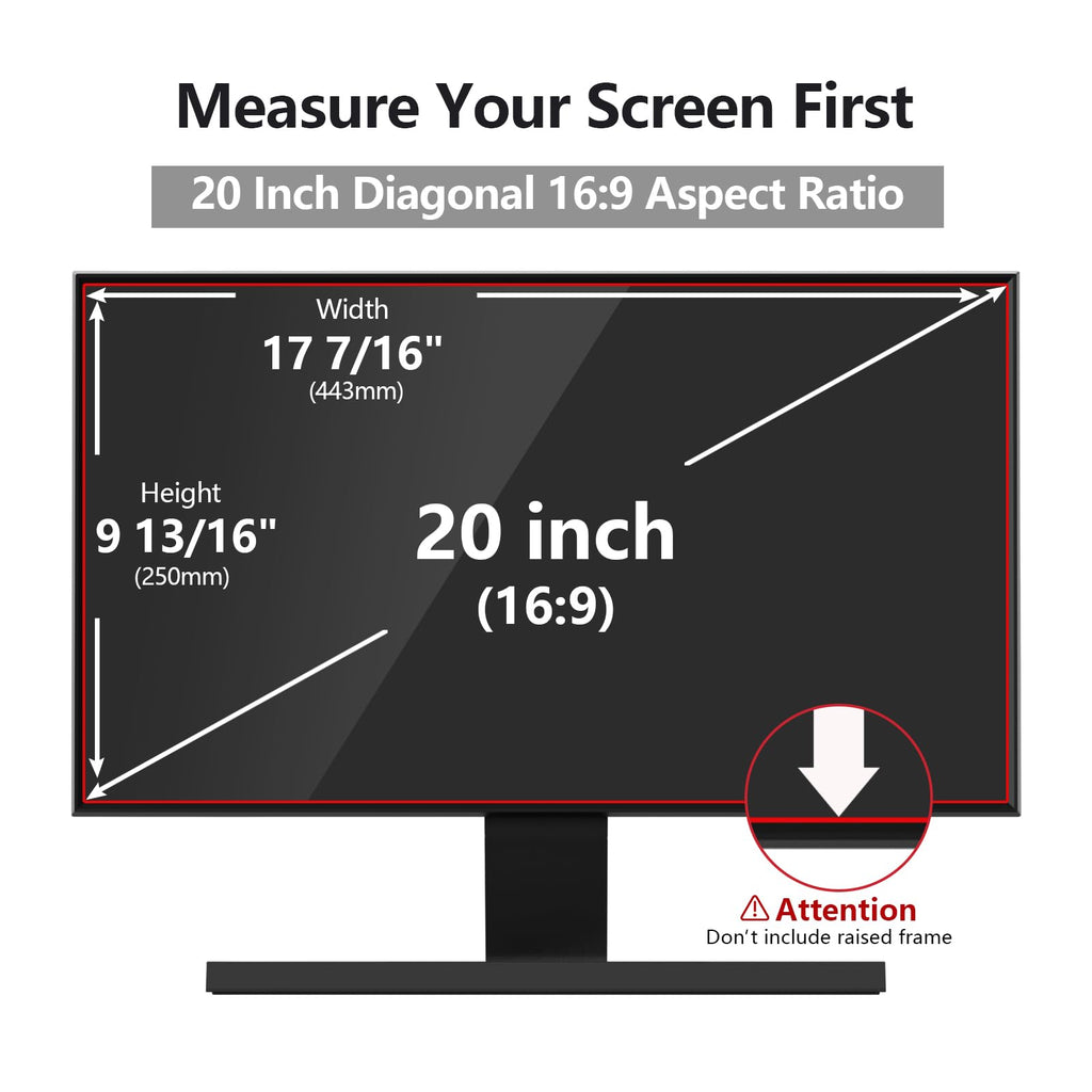 RedANGEL 20-Inch Computer Privacy Screen for 16:9 Monitor