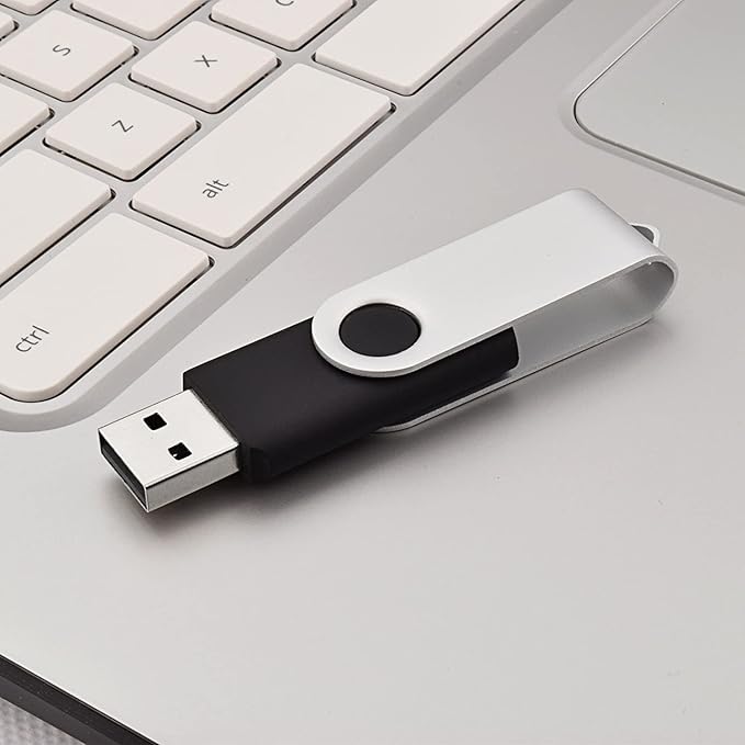 JUANWE 16GB USB Flash Drives 10 Pack, Bulk Thumb Drives USB 2.0 Foldable 360°Swivel USB Storage Flash Drive Memory Sticks, Jump Drive Mutipack Pen Drive Zip Drive Flashdrive for PC/Tablet, Black