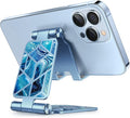 i-Blason Cell Phone Stand for Desk, Cell Phone Holder, Fits All Smart Phones, iPhone 16 15 14 13 Pro Max, Foldable Phone Stand Holder, Blue