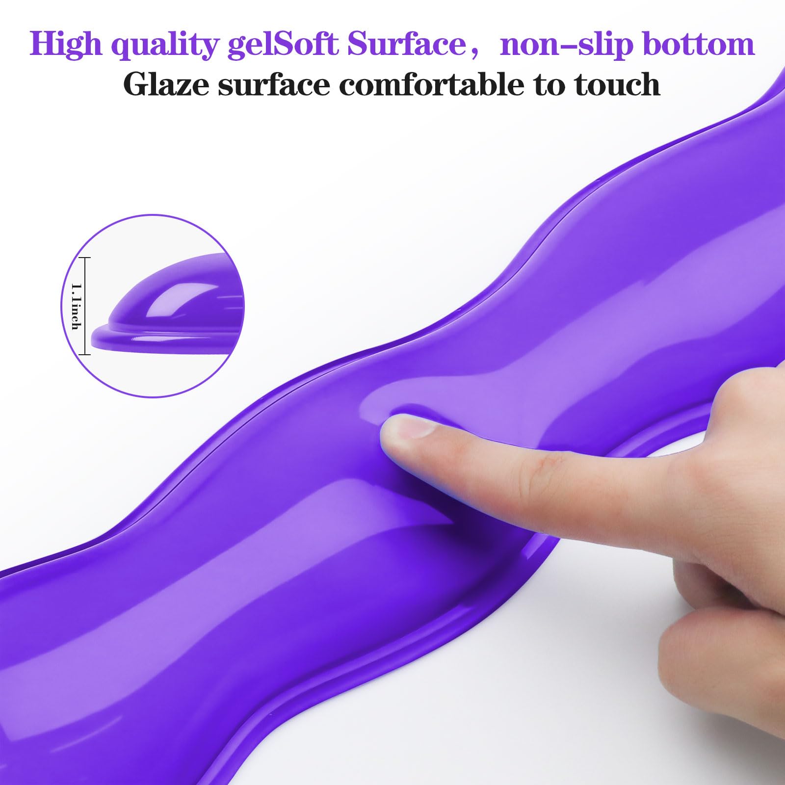 ABRONDA Gel Wrist Rest for Keyboard and Mouse, Wrist Rest for Keyboard, Mouse Wrist Support, Pain Relief, Cool Touch, Non-Skid, Mouse Wrist pad