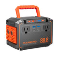 MARBERO 88.8Wh Portable Power Station Backup Lithium Battery Solar Generator 150W Max AC & 30W USB-C Output for Camping Hiking RV Off-Grid Living CPAP Home Outage Emergency (Solar Panel Optional)