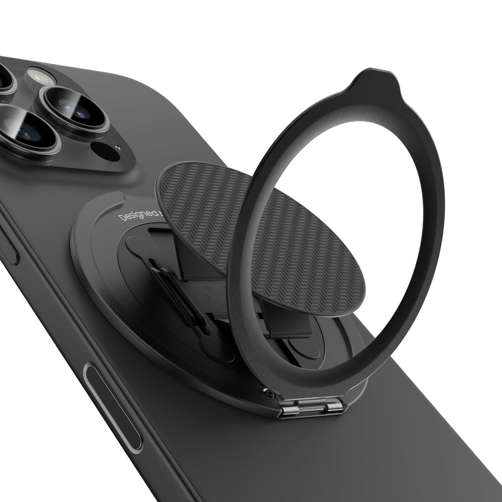 BENKS ArmorPop Magnetic Phone Grip & Stand for MagSafe, 360° Rotation Adjustable Phone Ring Holder for iPhone 17/16/15/14/13/12 Series, Durable Kevlar Design
