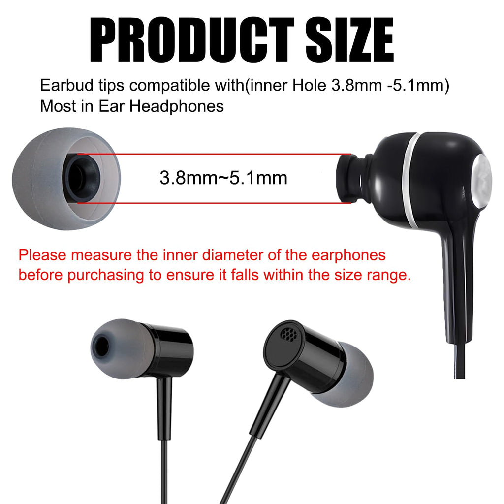 Silicone Earbud Tips Replacement Earbuds Cap Eartips Tips Eargels 9 Pairs S M L