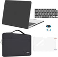 MOSISO Compatible with MacBook Air 13 inch Case 2025 2024 2023 2022 M4 A3240 M3 A3113 M2 A2681, Hard Shell&Sleeve Bag&Keyboard Skin&Webcam Cover&Screen Film for MacBook Air 13.6 inch, Slate Gray