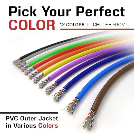 Dripstone CAT6 Ethernet Cable 1000ft Bulk Network LAN Wire 23AWG Solid UTP 550MHz High-Speed Internet Cable Gaming, Streaming, Office, Home Use, Pull Box, Cat6 Bulk, Stable Connectivity - Orange