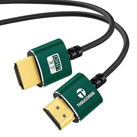 Slim HDMI Cable 30FT, Ultra Soft & Thin HDMI to HDMI Cord, Extreme Flexible & Skinny HDMI Wire Supports High Speed 4K@60Hz 18gbps 2160p 1080p