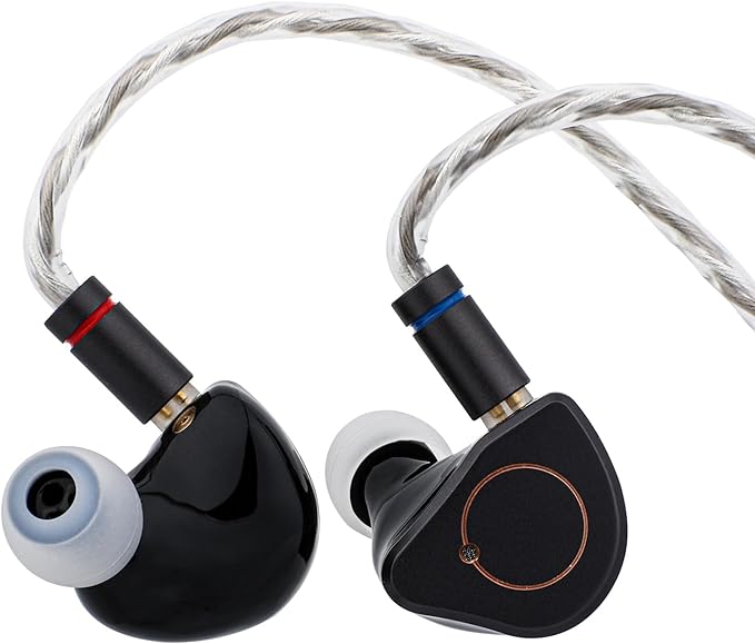 Linsoul SIMGOT SuperMix 4 1DD+1BA+1Planar+1PZT Hybrid Drivers Earphones, HiFi in Ear Monitor IEM, Wired Gaming Earbuds with OFC Silver-Plated Cable for Musician Audiophile