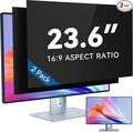IPROKKO [2-Pack] 23.6 Inch Computer Privacy Screen Filter for 16:9 Widescreen Monitor, Removable 23.6in Anti Blue Light Glare Privacy Shield, Anti Spy Security Protector for Hp Dell Asus Acer Samsung