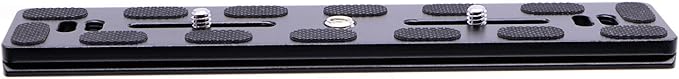 PU-200 200mm Universal Lengthened Quick Release Plate Slide Rail with D-Ring Screw for Tripod Ball Head DSLR Camera, Arca-Swiss Compatible